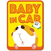 日本製 PUI PUI 天竺鼠車車 馬鈴薯 西羅摩  BABY IN CAR 車上有嬰兒 汽車貼紙