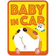 日本製 PUI PUI 天竺鼠車車 馬鈴薯 西羅摩  BABY IN CAR 車上有嬰兒 汽車貼紙
