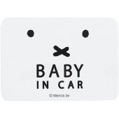 日本製 MIFFY 白色 BABY IN CAR 車上有嬰兒 磁石貼 裝飾警示貼