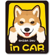 日本製 柴犬 寵物 可愛狗仔 狗狗 DOG IN CAR 車上有柴犬 汽車貼紙 SHIBA INU IN CAR