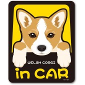 日本製 威爾士 哥基犬 寵物 可愛狗仔 狗狗 DOG IN CAR 車上有哥基 汽車貼紙 WELSH CORGI IN CAR