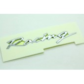汽車原廠車章 RACING 賽車跑車 電鍍銀章 --- 韓國製