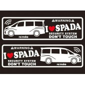 日本製 RE;MAKE 汽車用車身玻璃用車貼紙 DON'T TOUCH STEPWGN SPADA RP3 前期