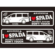 日本製 RE;MAKE 汽車用車身玻璃用車貼紙 DON'T TOUCH STEPWGN SPADA RP3 前期
