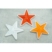 日本 星星 5角星 星型 立體 3D 汽車貼紙 反光貼 黃色 白色 紅色 反光牌