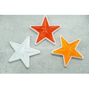日本 星星 5角星 星型 立體 3D 汽車貼紙 反光貼 黃色 白色 紅色 反光牌