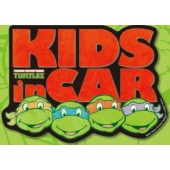 日本製 忍者龜 汽車用 KIDS IN CAR 汽車貼紙 大字款 車上有小童