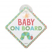 THE VERY HUNGRY CATERPILLAR 好餓的毛毛蟲 汽車用 BABY ON BOARD 車上有嬰兒 警示 吸塑吸盤 ( 白色 )