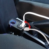 日本 YAC 12V 汽車用一拖一點煙器一拖二USB充電器分插直插 USB可調較角度