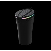 日本 YAC 汽車用USB煙灰缸7色彩色杯架杯型黑色發光LED