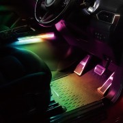 日本 YAC 汽車用 USB 9色 10 種照明模式 彩色 LED 裝飾燈 氣氛燈 房燈 椅底燈 燈條 2條 (長)