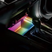 日本 YAC 汽車用 USB 9色 10 種照明模式 彩色 LED 裝飾燈 氣氛燈 房燈 椅底燈 燈條 4條 (短)