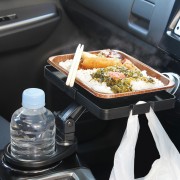 日本 YAC 汽車用杯架用餐桌日本便當桌子托盤